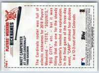 2019 Topps Big League Players' Weekend Nicknames Matt Carpenter #PW-6
