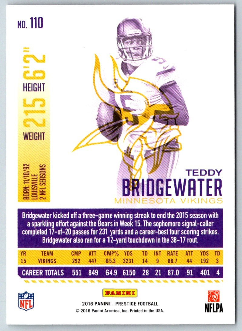 2016 Panini Prestige Teddy Bridgewater