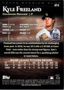 2019 Stadium Club Kyle Freeland