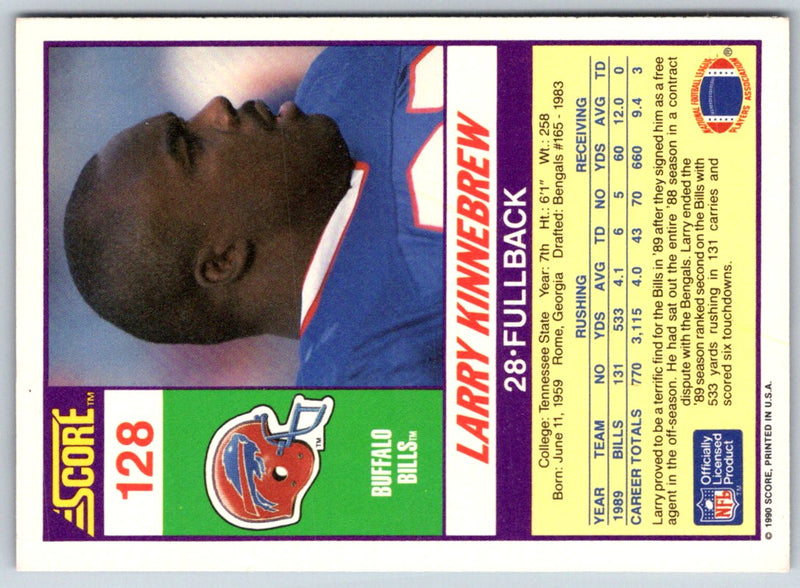 1990 Score Larry Kinnebrew