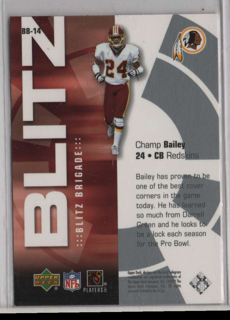 2002 Upper Deck Blitz Brigade Champ Bailey