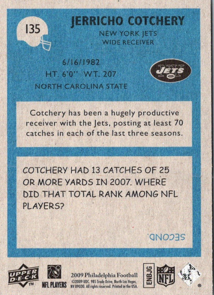 2009 Upper Deck Jerricho Cotchery