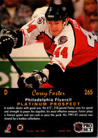 1991 Pro Set Platinum Corey Foster #265 Rookie
