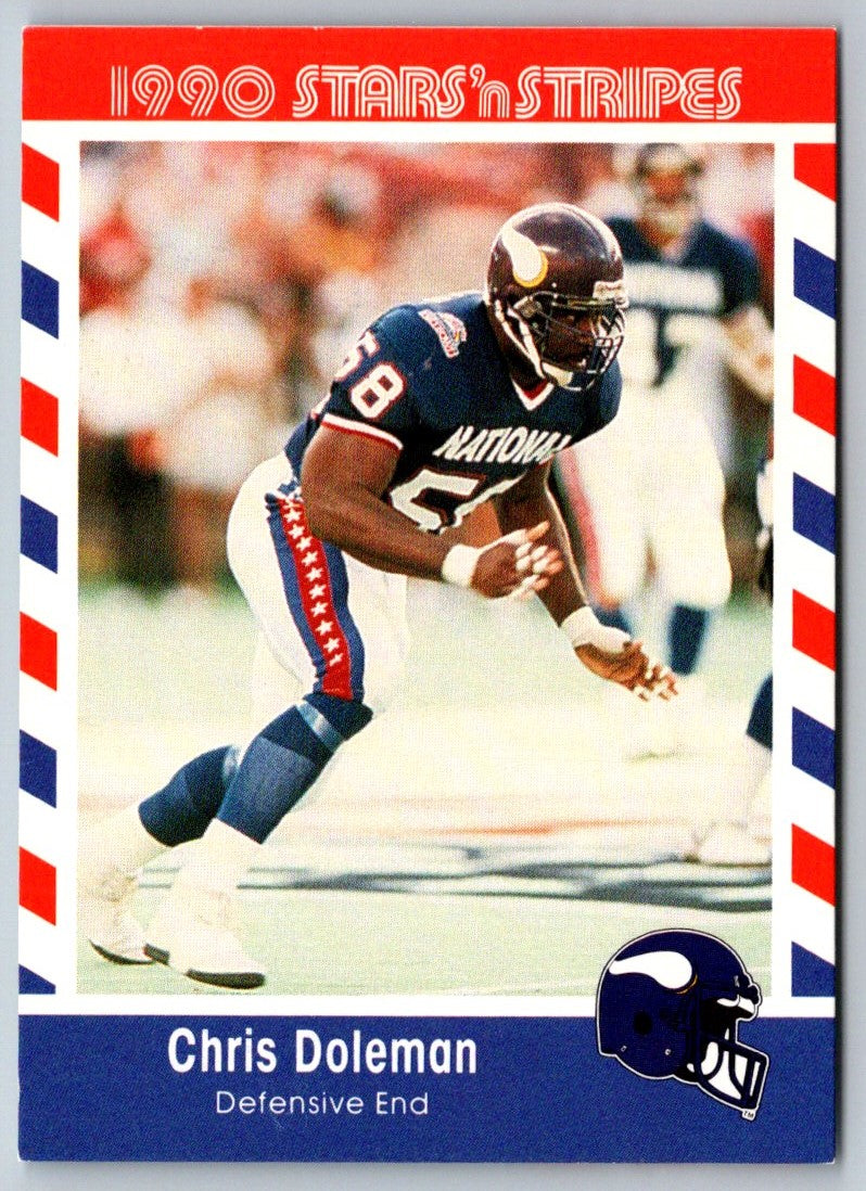 1990 Asher Candy Stars 'n Stripes Chris Doleman