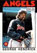 1986 O-Pee-Chee George Hendrick