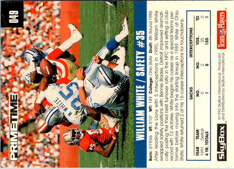 1992 Skybox Impact William White