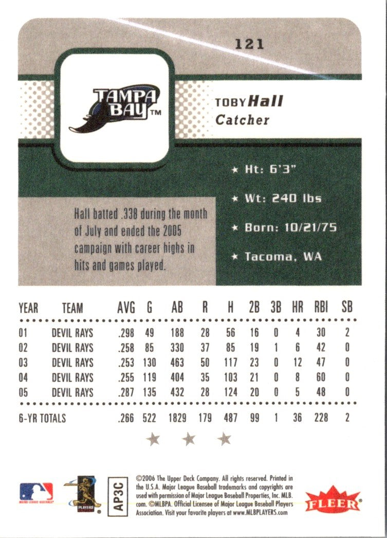 2006 Fleer Toby Hall