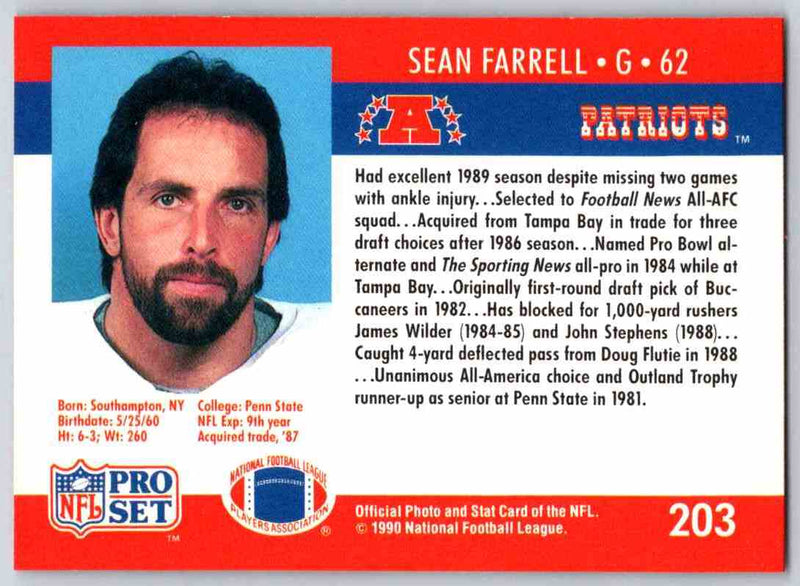 1990 Pro Set Sean Farrell