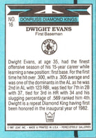 1988 Diamond Kings Dwight Evans #16
