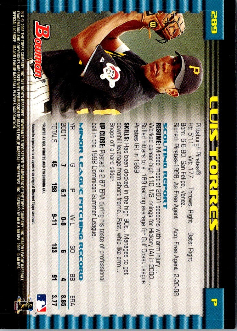 2002 Bowman Luis Torres