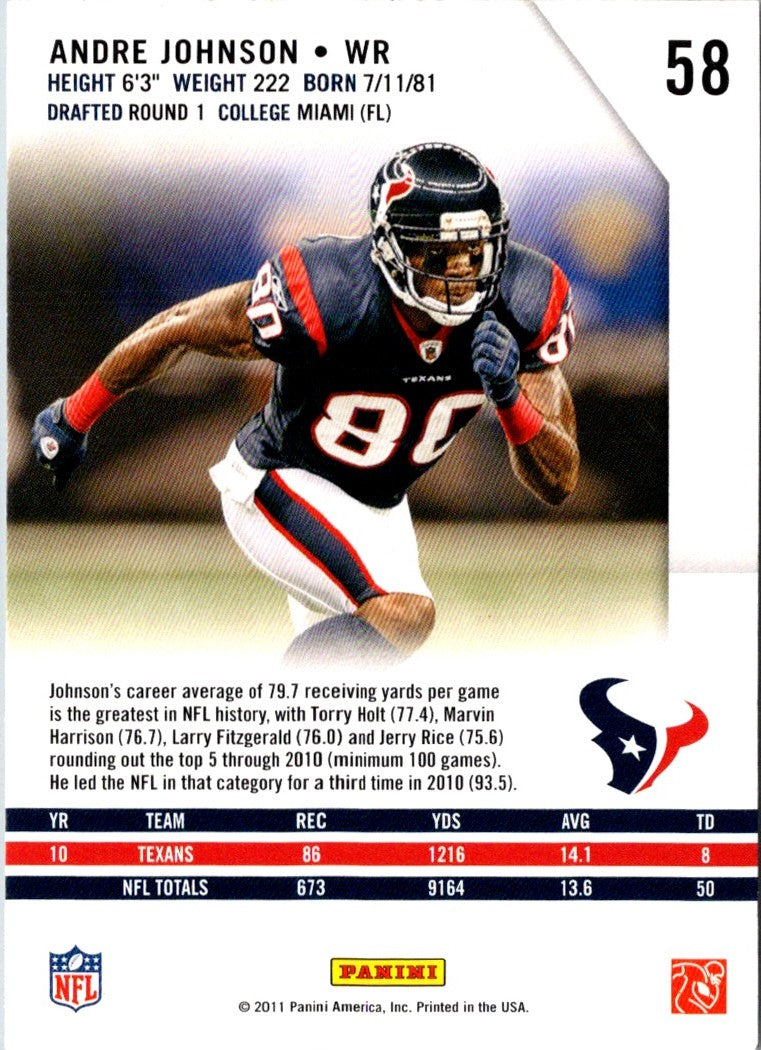 2011 Panini Certified Andre Johnson