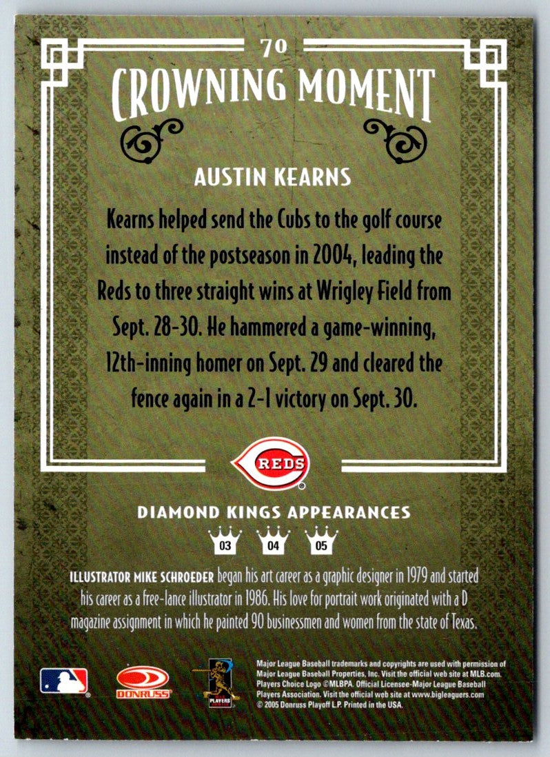 2005 Donruss Diamond Kings Austin Kearns