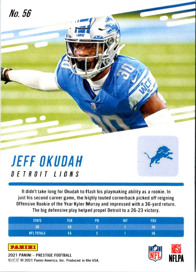 2021 Panini Prestige Jeff Okudah