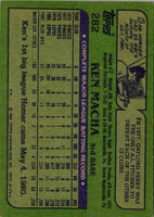1982 Topps Ken Macha #282