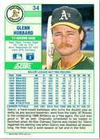 1989 Score Glenn Hubbard #34