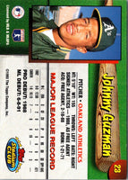 1993 Stadium Club Oakland Athletics Johnny Guzman #23