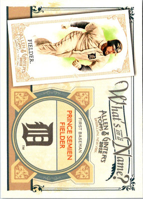 2012 Topps Allen & Ginter What's in a Name? Prince Fielder #WIN68