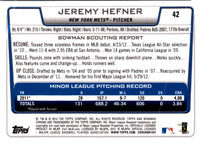 2012 Bowman Draft Picks & Prospects Chrome Jeremy Hefner #42