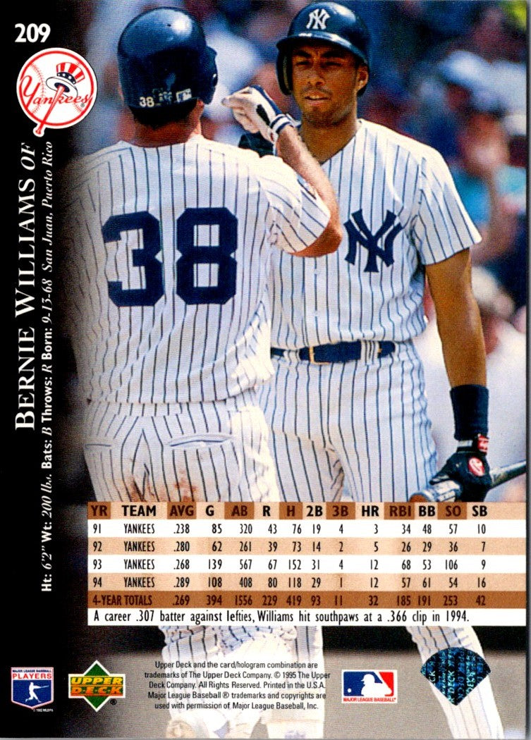 1995 Upper Deck Bernie Williams