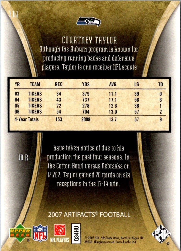 2007 Upper Deck Artifacts Courtney Taylor