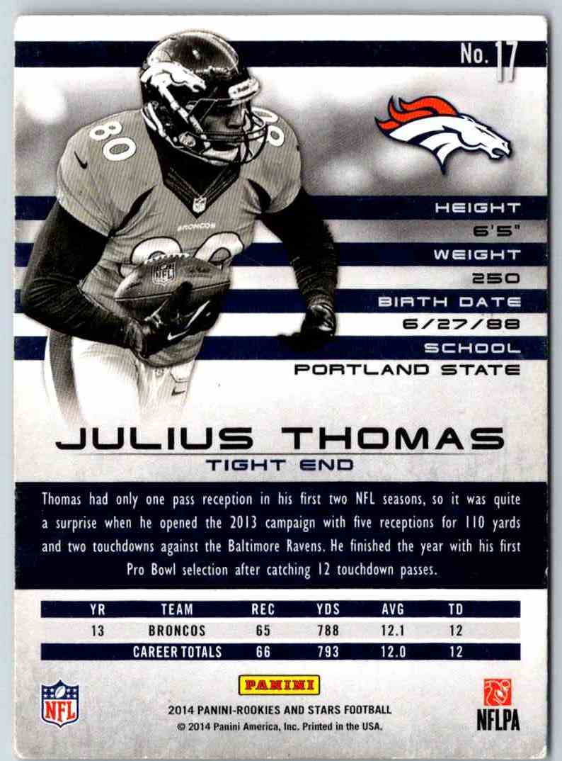 2014 Panini Rookies And Stars Julius Thomas