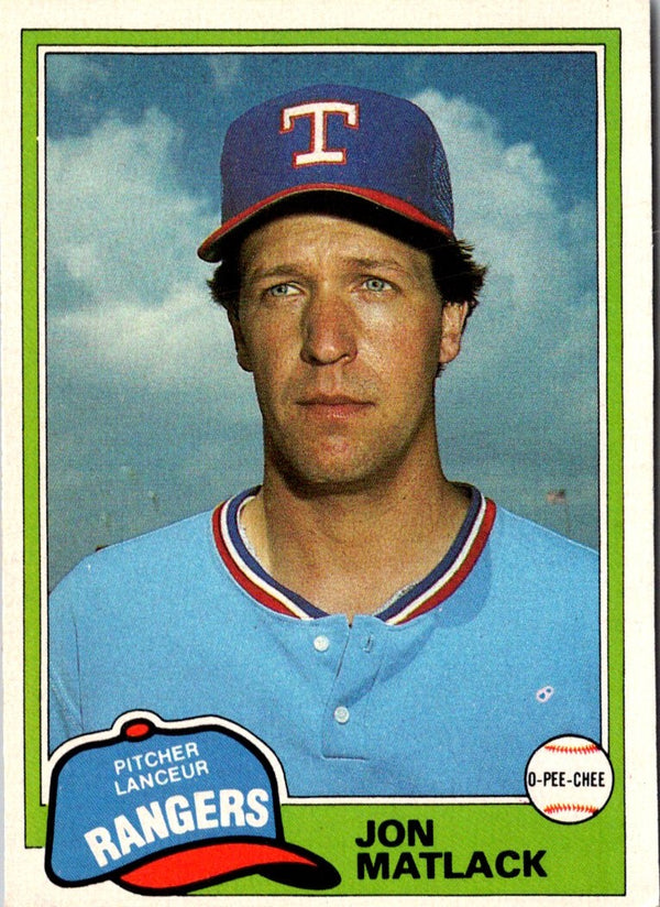 1981 O-Pee-Chee Jon Matlack #339