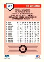 1991 Line Drive AAA Jeff Musselman #542
