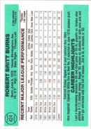 1984 Donruss Britt Burns