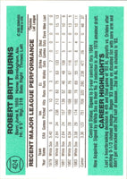 1984 Donruss Britt Burns #424