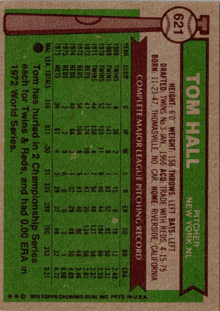 1976 Topps Tom Hall