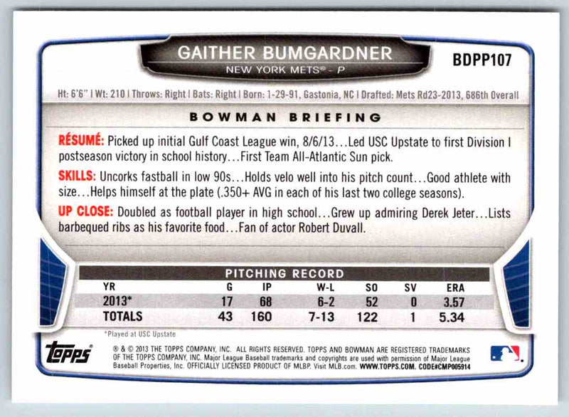 2013 Bowman Gaither Bumgardner