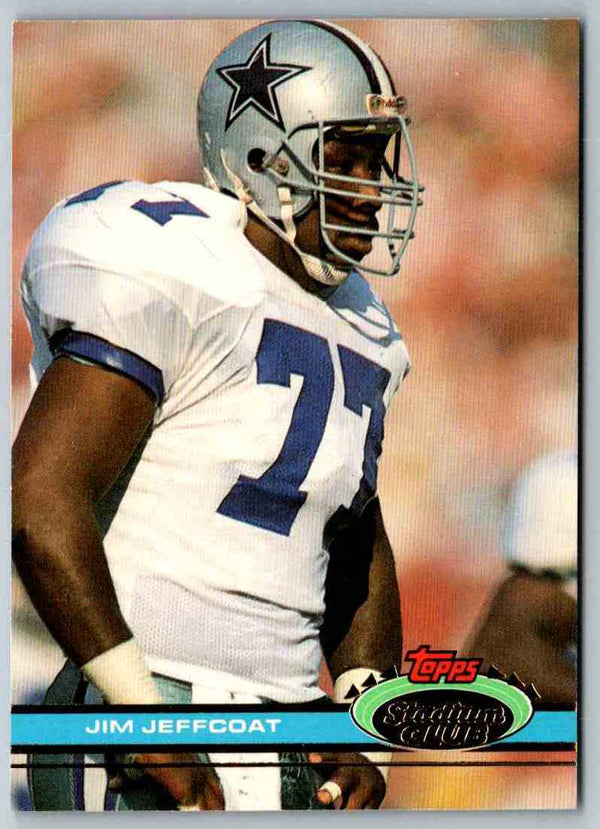 1991 Topps Stadium Club Football Jim Jeffcoat #165