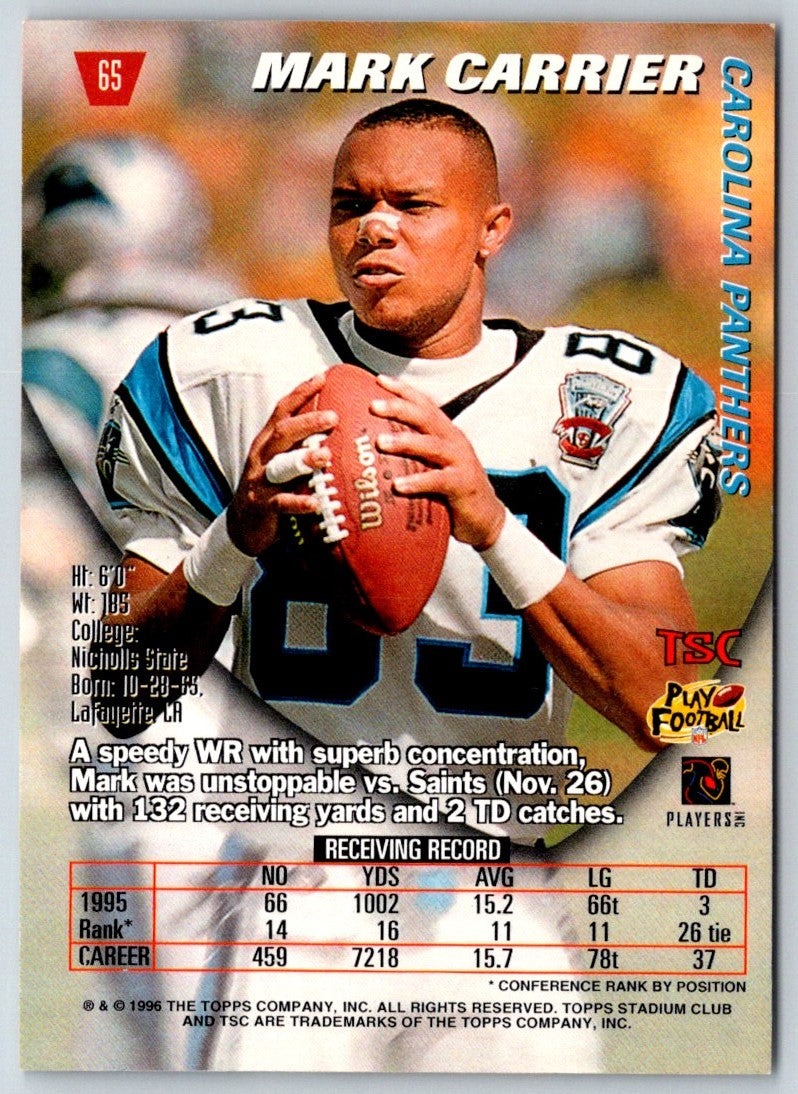 1996 Stadium Club Members Only Mark Carrier