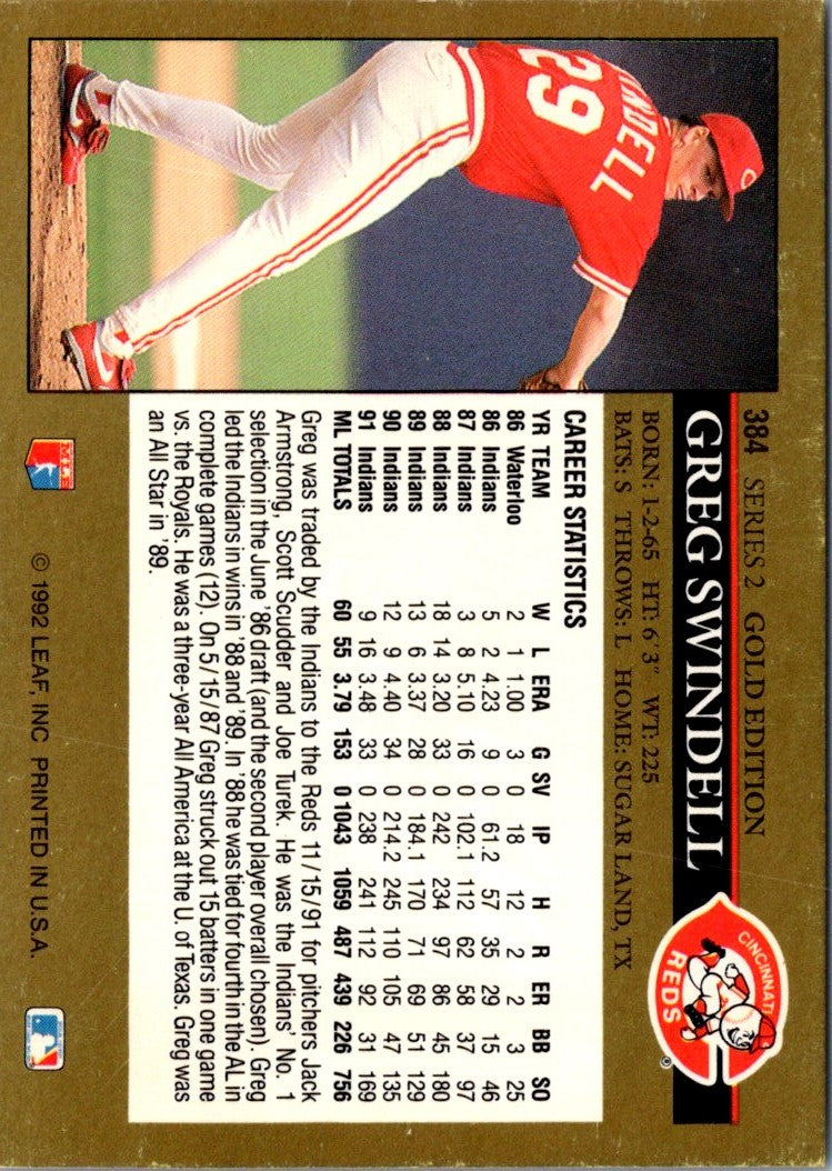 1992 Leaf Greg Swindell