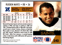 1991 Pro Set Rueben Mayes #240