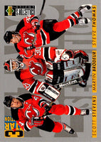 1996 Collector's Choice Martin Brodeur/Steve Thomas/Scott Stevens #322