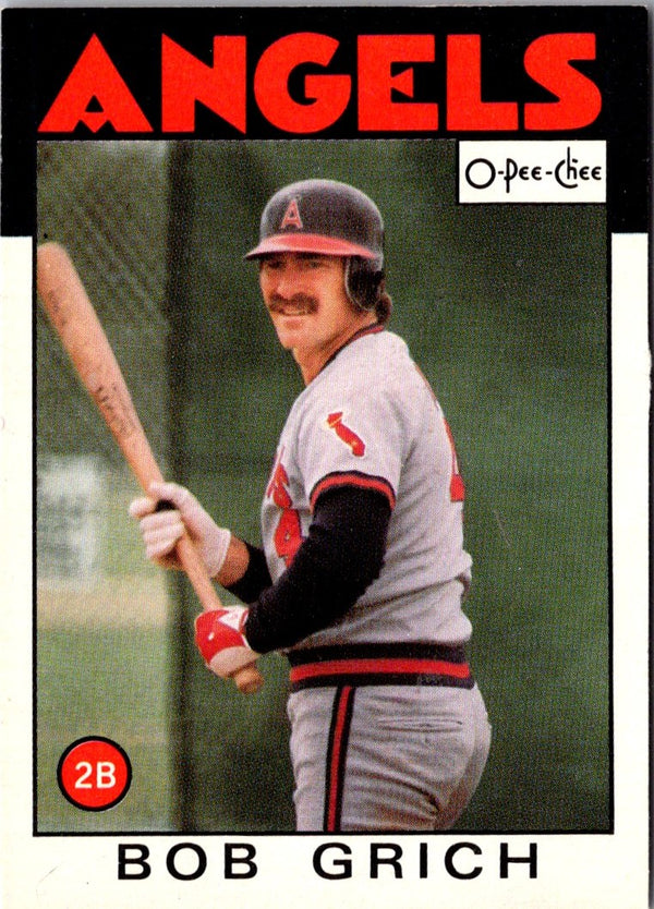 1986 O-Pee-Chee Bob Grich #155