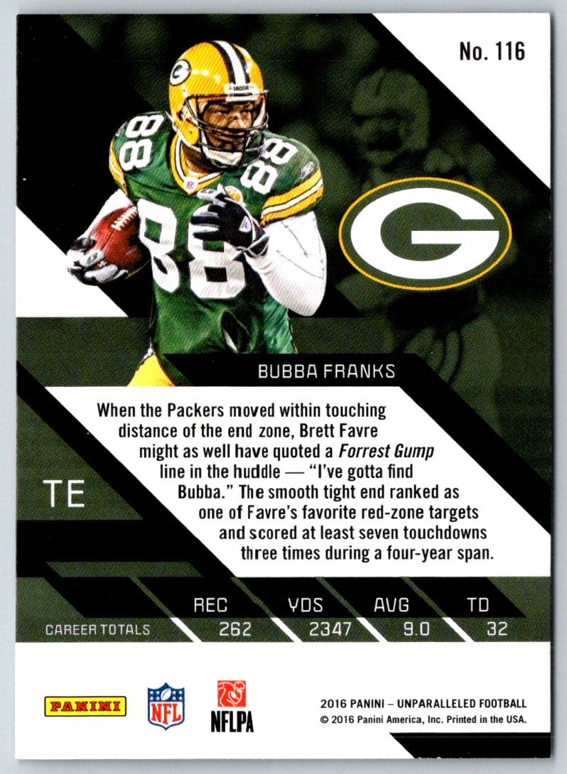 2016 Panini Bubba Franks #