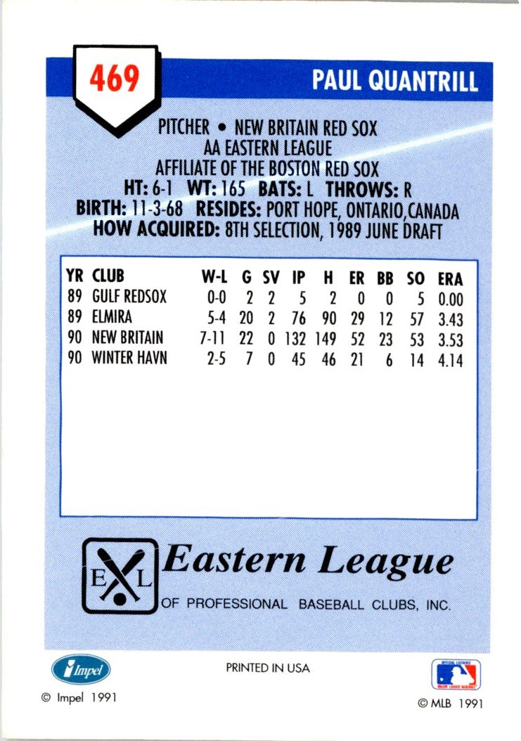 1991 Line Drive AA Paul Quantrill