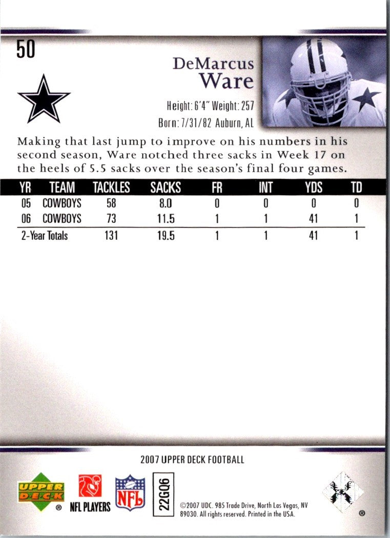 2007 Upper Deck Demarcus Ware