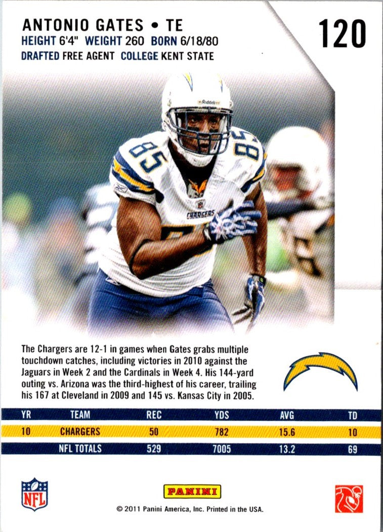 2011 Panini Certified Antonio Gates