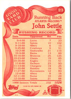1989 Topps 1000 Yard Club John Settle #23