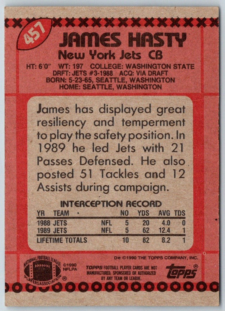 1990 Topps James Hasty