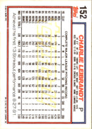 1992 Topps Charlie Leibrandt