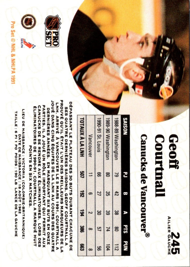 1991 Pro Set French Geoff Courtnall