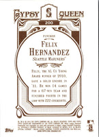 2012 Topps Gypsy Queen Framed Gold Felix Hernandez #200