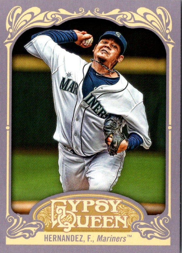 2012 Topps Gypsy Queen Framed Gold Felix Hernandez #200