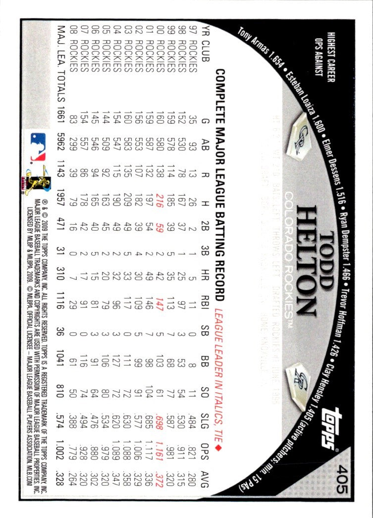 2009 Topps Todd Helton