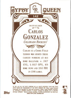 2012 Topps Gypsy Queen Framed Gold Carlos Gonzalez #142