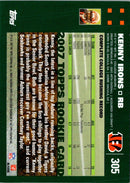 2007 Topps Kenny Irons